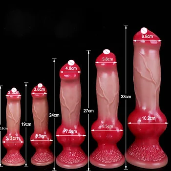 hot sale XXL Luminous Silicone Anal Plug Big huge Dog Dildo Monster penis with Suction Cup for Women Masturbation sex toys shop