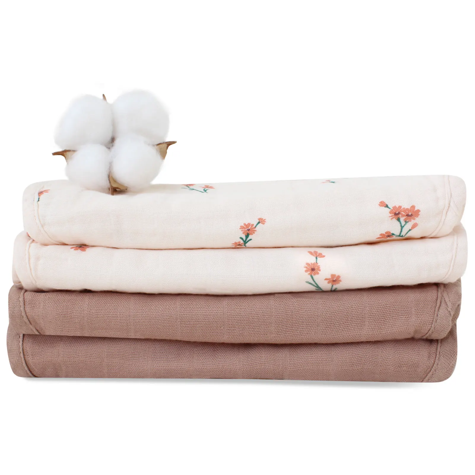 2022 новый дизайн оптовая продажа Лот из 6 слоев новорожденных слюни нагрудник ткань 100% для детей органического хлопка