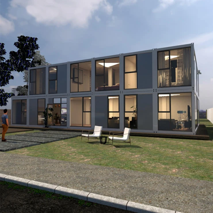 Modular 2 Floors Living Manufactured Fully Furnished Luxury Pre Fabricated Portable Kit Shipping Container Homes House