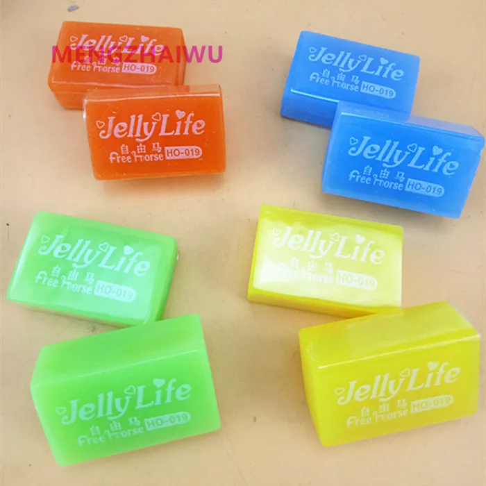 秘鲁热卖橡皮文具糖果彩色环保橡胶铅笔橡皮擦学校孩子用水果橡皮擦