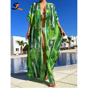Custom 2026 Hot Sale New Sexy Print One Piece Bikini Cover up Swimsuit Sarong Women Swimwear