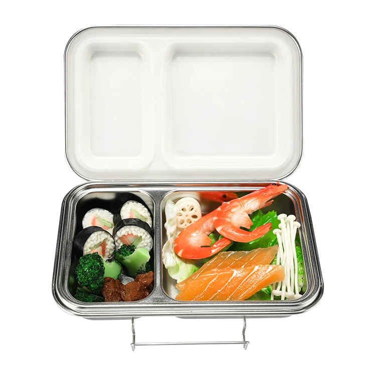 2024 Aohea hot selling Two-compartment leakproof lanch box insulated stainless steel  kids bento school lunch box