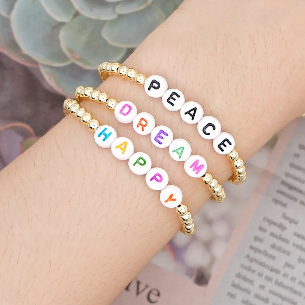 26 Letter Beaded Bracelet Personality Hand Jewelry Decor For Women