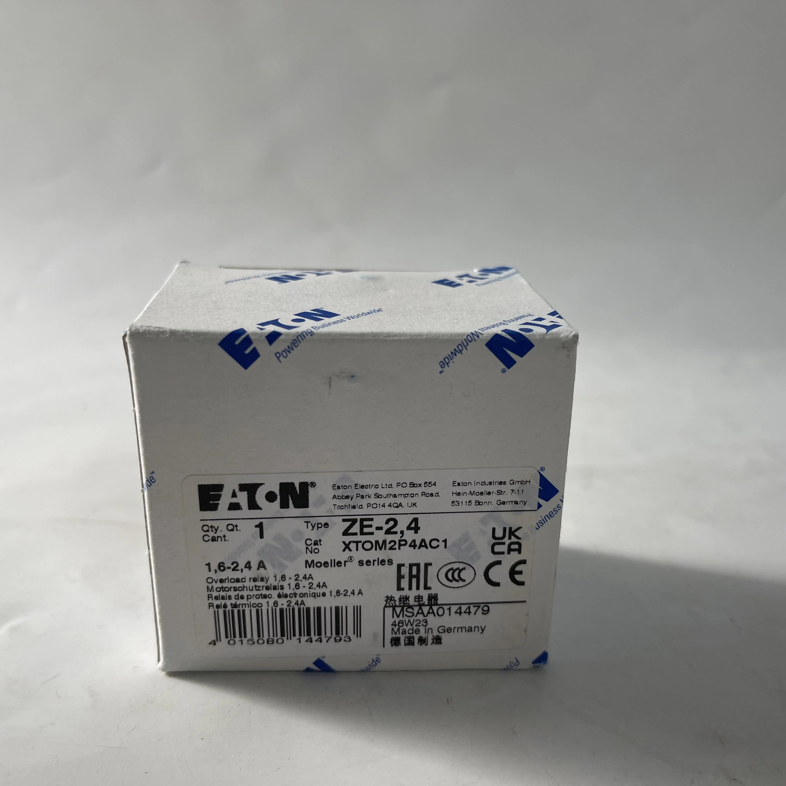 Eaton Overload Relay ZE-2,4