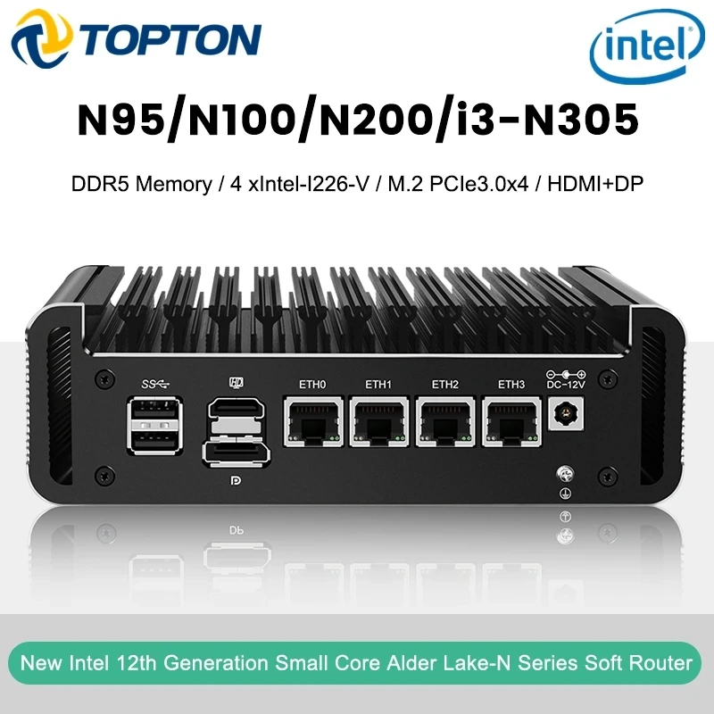 12th Gen Intel Firewall Mini PC Core 3-N355 I3 N305 8 Core