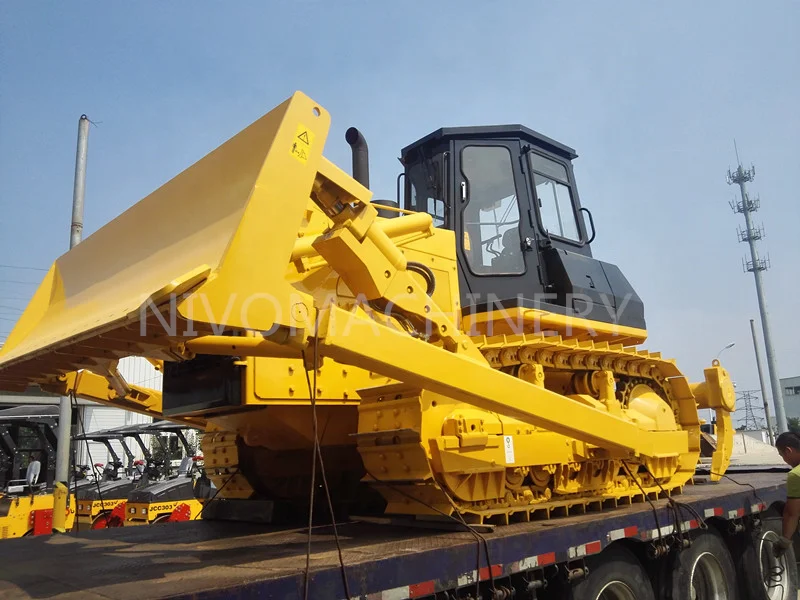 Nivo Mini TN100 100HP Crawler Bulldozer Tractor and Ripper, Blade Optional Work with Asphalt Paver or TN80 NV904 Tractor Parts