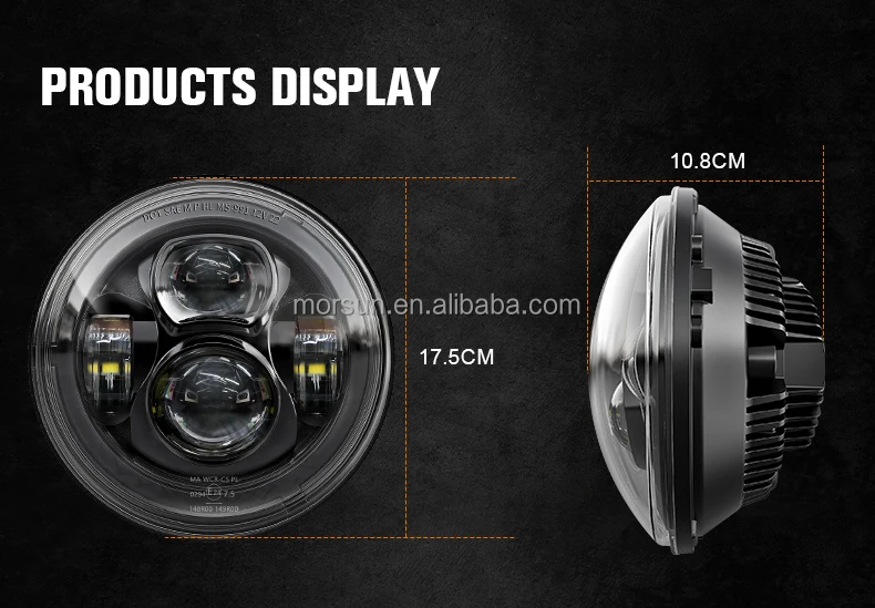 Morsun Wrangler Jk Headlight 7 Inch For Jeep Lighting Parts 2007-2017