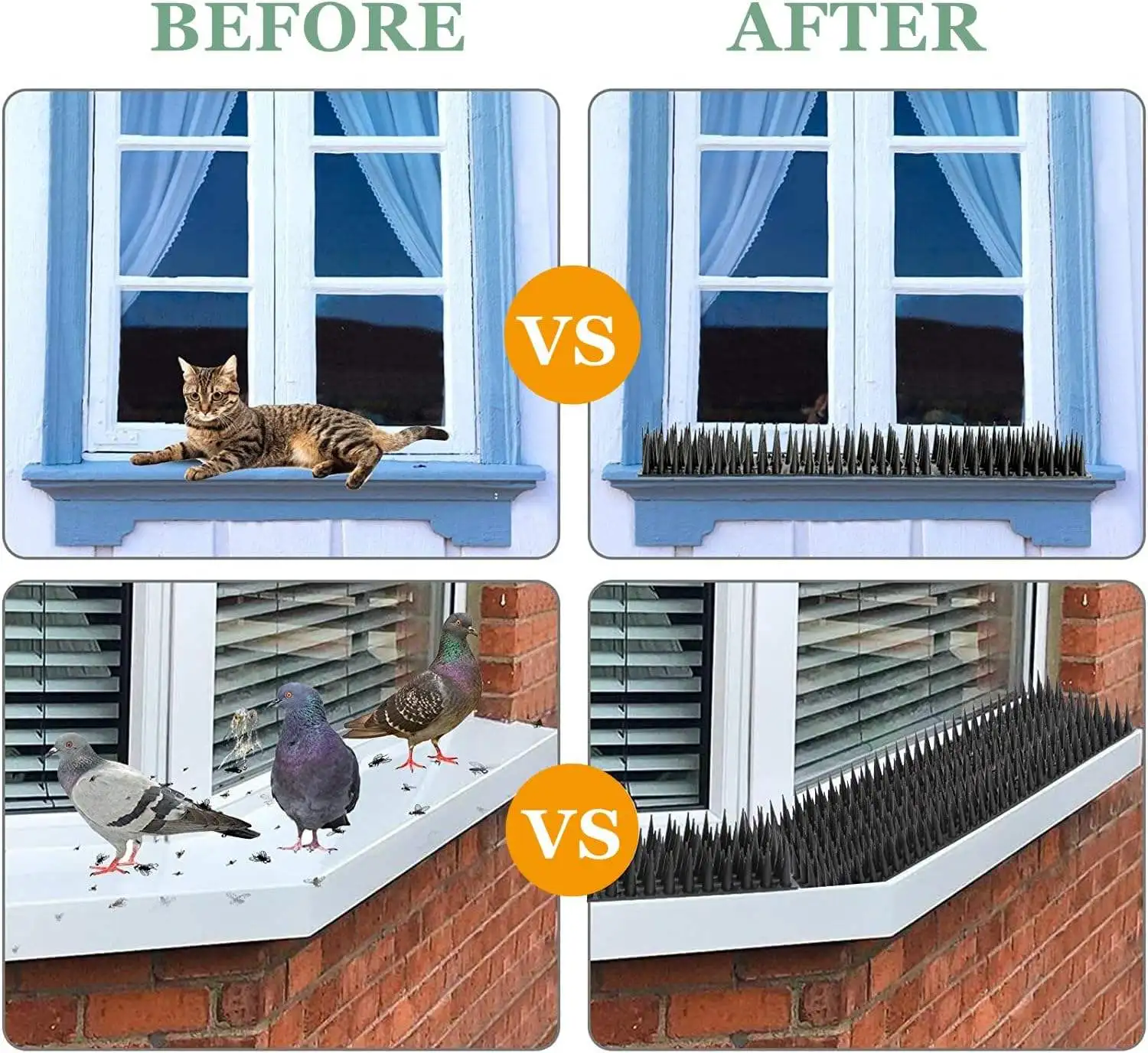 Wholesale farm balcony fence large size pp anti bird spike plastic