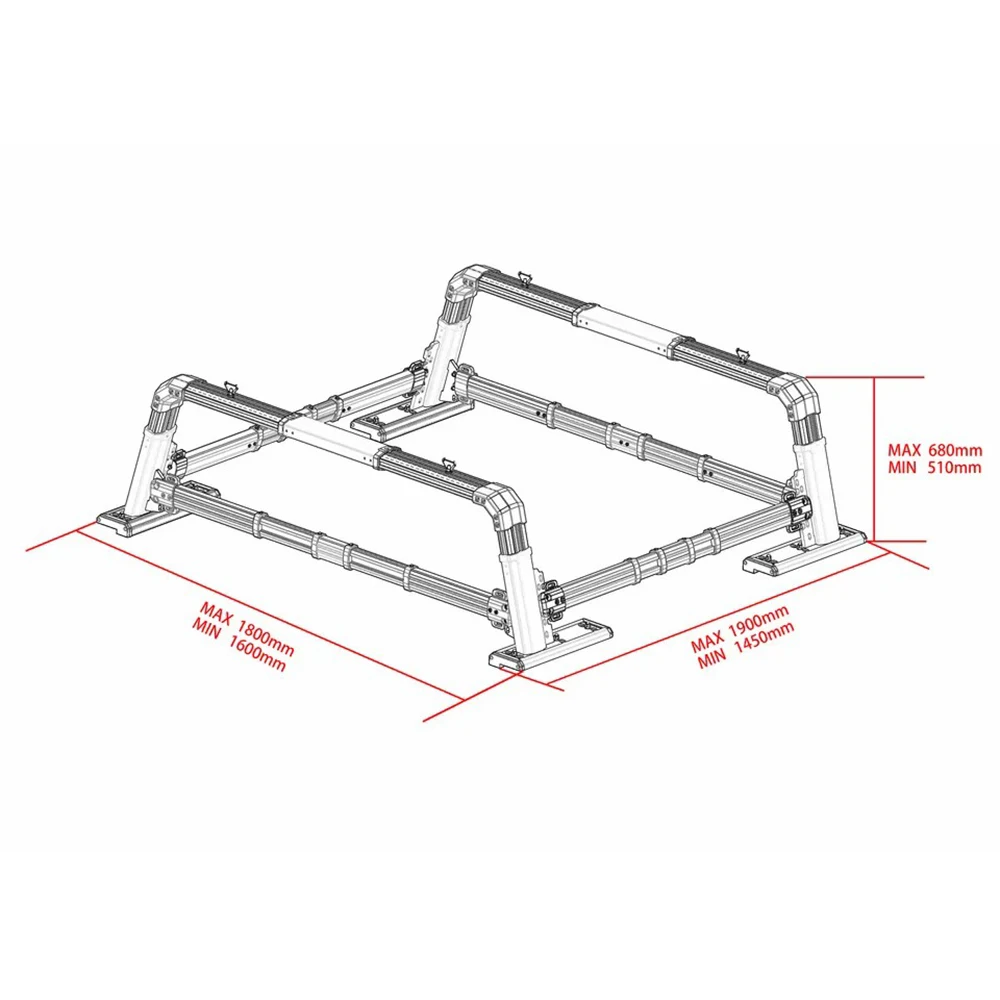Универсальный пикап Алюминиевая багажная платформа для багажника багажник на