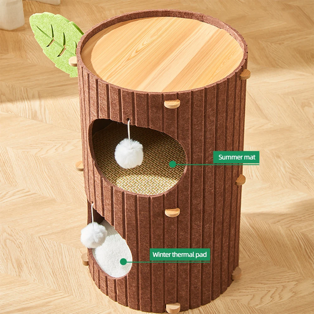 Wholesale Two Three Layer Tree Hole Design Cat Tunnel House