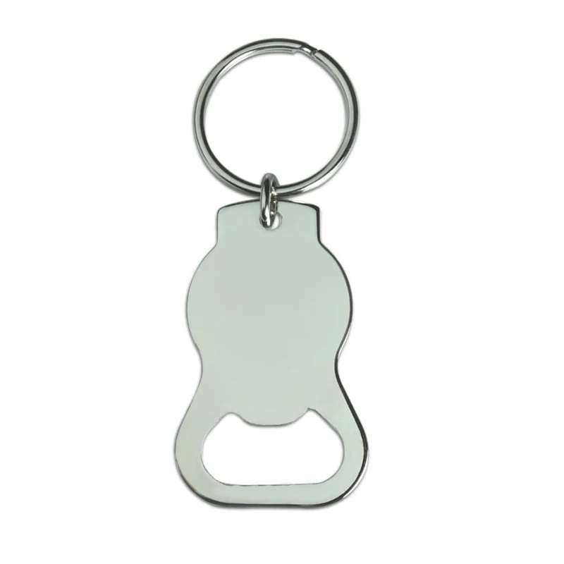 Wholesale Custom Logo Beer Corkscrew Push Down Engravable Key Ring Chain Metal Wine Bottle Opener manufacture