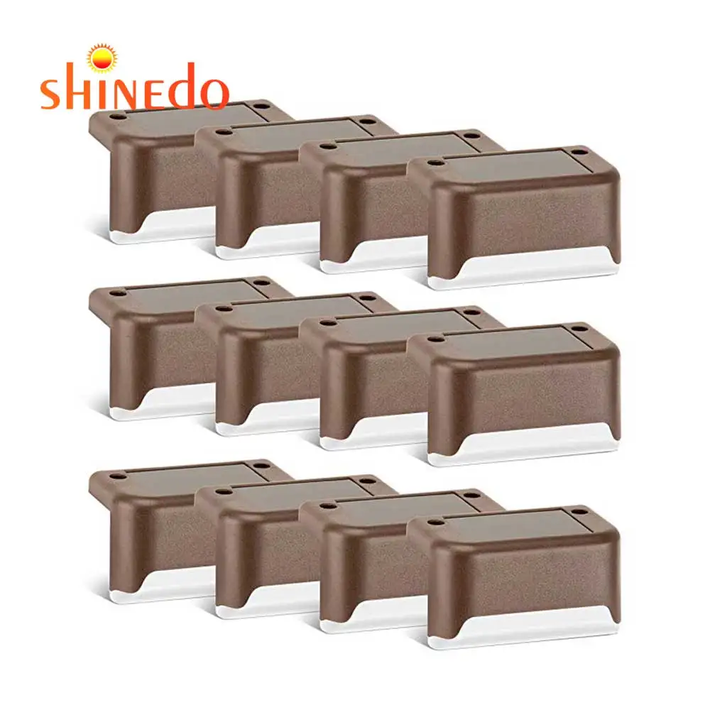 Solar Deck Lights LED Solar Step Lamp Outdoor Waterproof Solar Fence Light for Patio Stairs Garden Pathway Step Yard