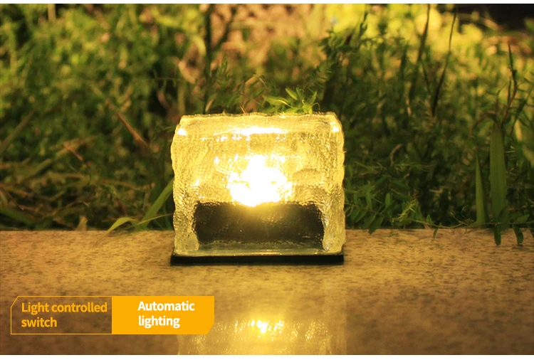 Description Picture 4 of itemSolar Brick Ice Cube Light LED Waterproof Solar Sunlight Patio Walkway Pathway Step Garden Decor Lighting
