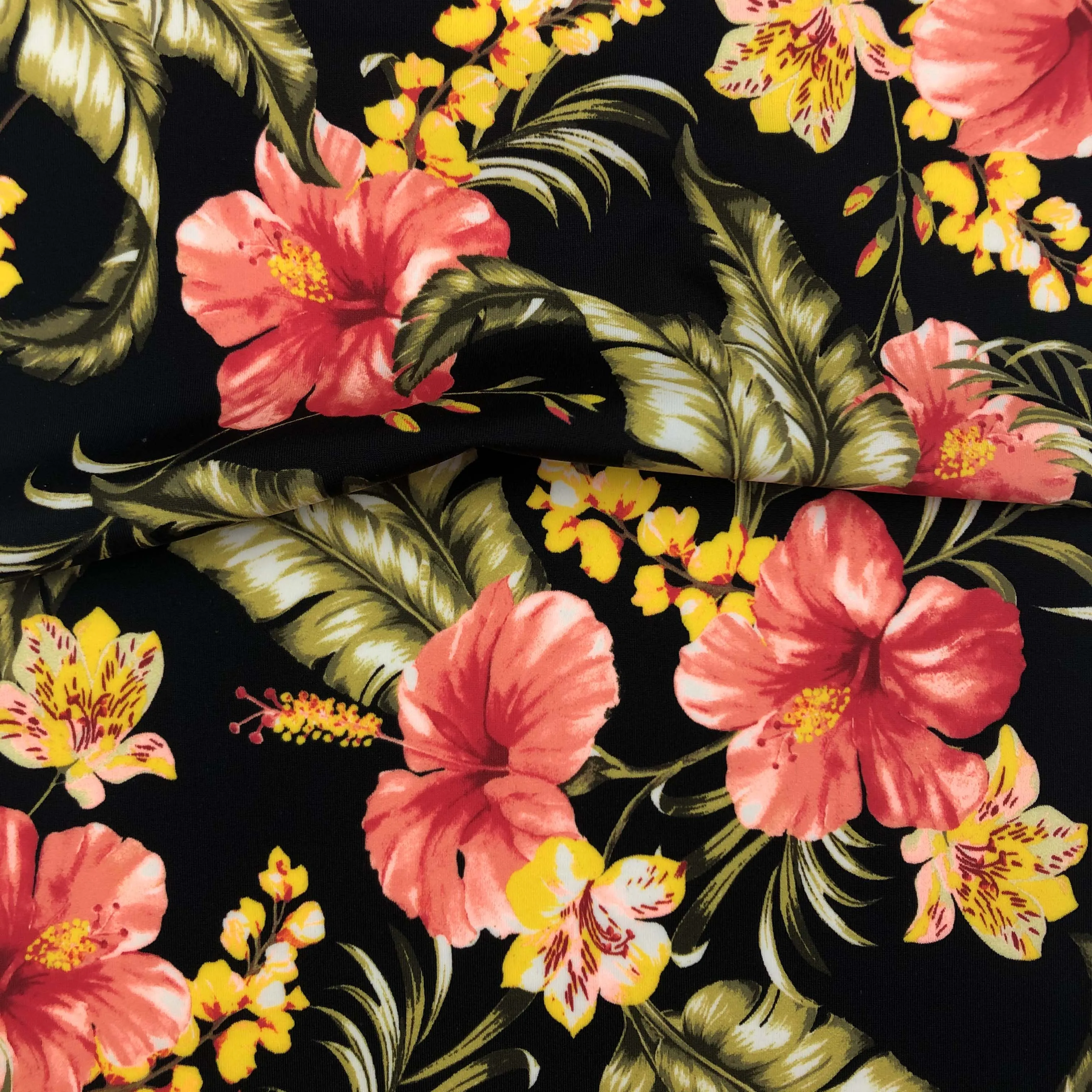 Polyamide Tropical Pattern Custom Digital Print Fabric for Swimwear