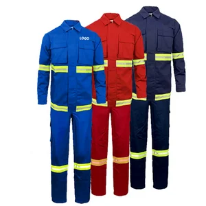 Wholesale Oil Mining Mechanics Construction Aramid Fireproof Overall Construction Worker Workwear Uniform FRC FR Work Coverall