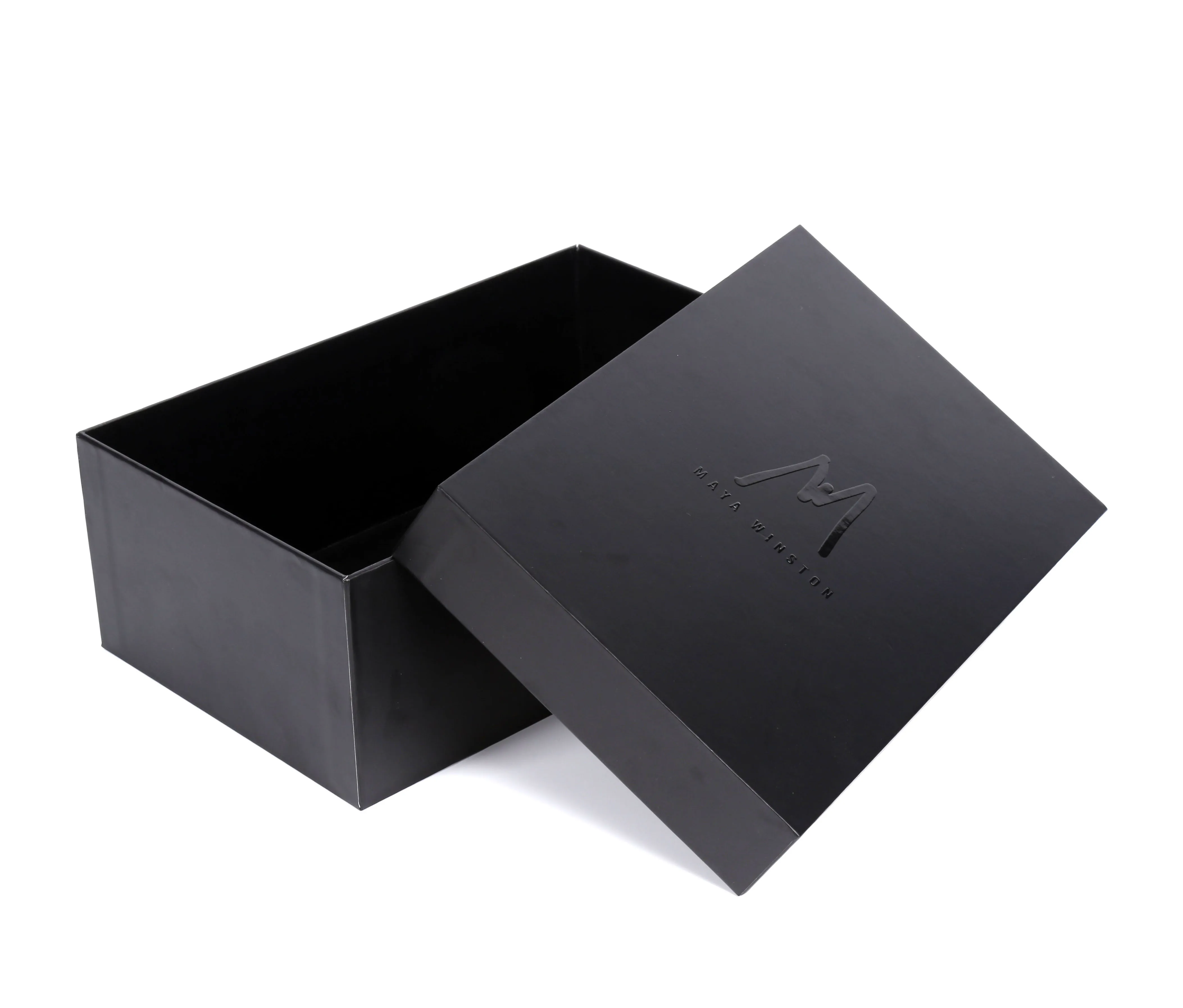 High Quality Cardboard Shoe Gift Box Empty Black Shoe Box Packaging