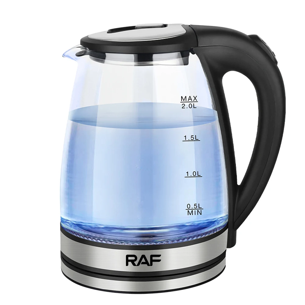 Economical Custom Design Electric Kettle Glass Health Tea Water Kettle Manufacturer 2L 2000W