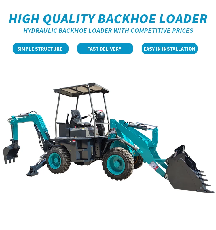 Free Shipping 2ton 3ton 5ton 6ton Mini Tractor Backhoe Loader Small