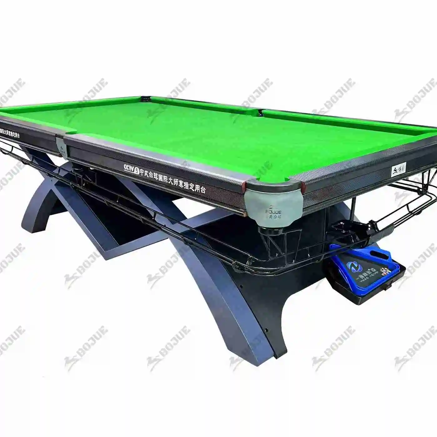 Indoor Black Billiard Table Featuring Reinforced Frame and Robust Snooker Pool