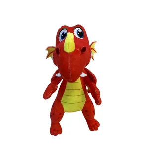 High Quality Custom Red Flying Dragon Stuffed Soft Toy Cute Plush Toys with PP Cotton Filling