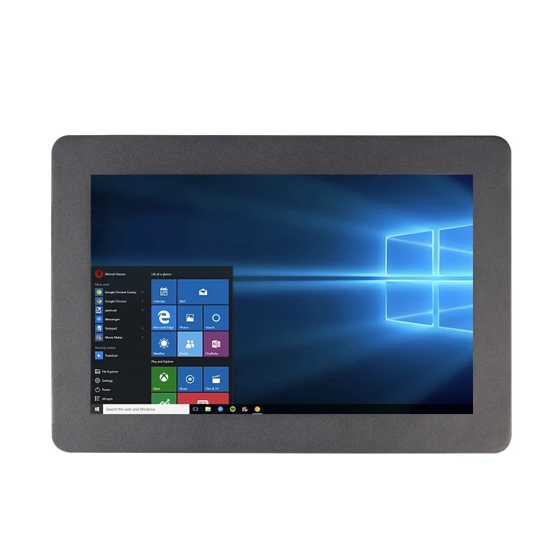 Zhixianda 8 Inch Metal Case Wall Mount Industrial Embedded Monitor Wide Screen Display Capacitive Touch Function