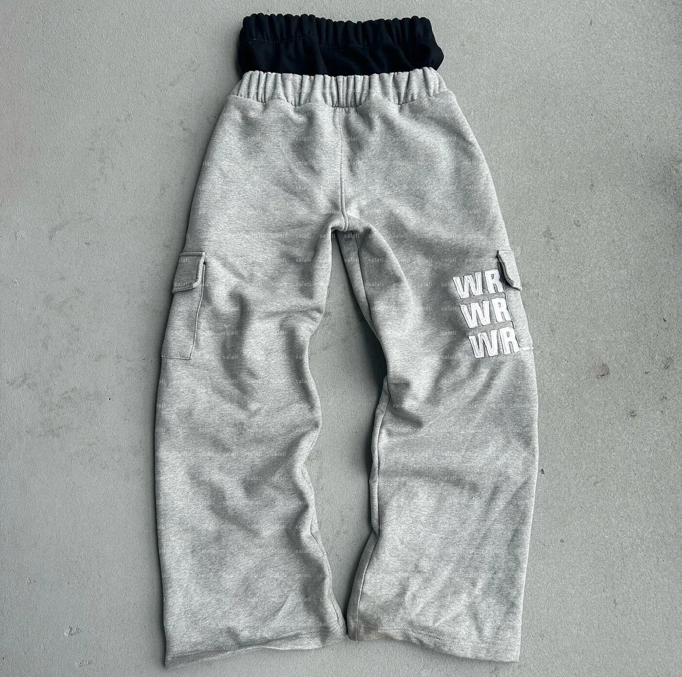 Y2K Flare Sweatpants Sweat TrackPants Custom Embroidery Double Waist 100% Cotton Fleece Straight Leg Jogger Track Cargo Pant Men gallery 3