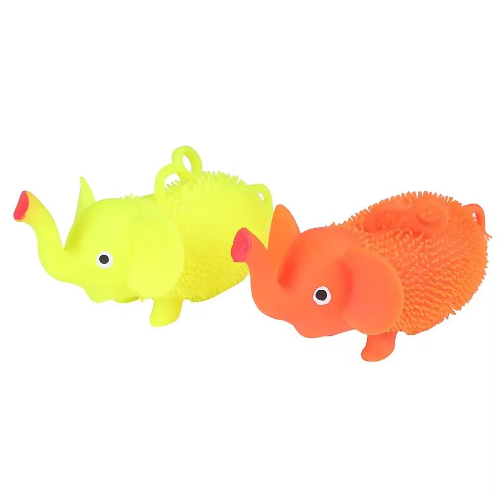 Jincan Factory Outlet Squeeze Ball Flashing Elephant Anti-Stress Fidget Puffer Toy for 5 to 7 Years Old Boys and Girls
