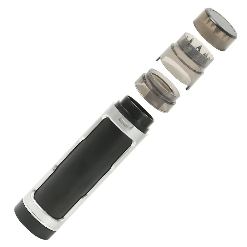 Hot Selling Multipurpose PVC 37*155MM Tobacco Grinder Custom Logo Dry Herb Grinder with Double Pre Rolled Cone Pipes