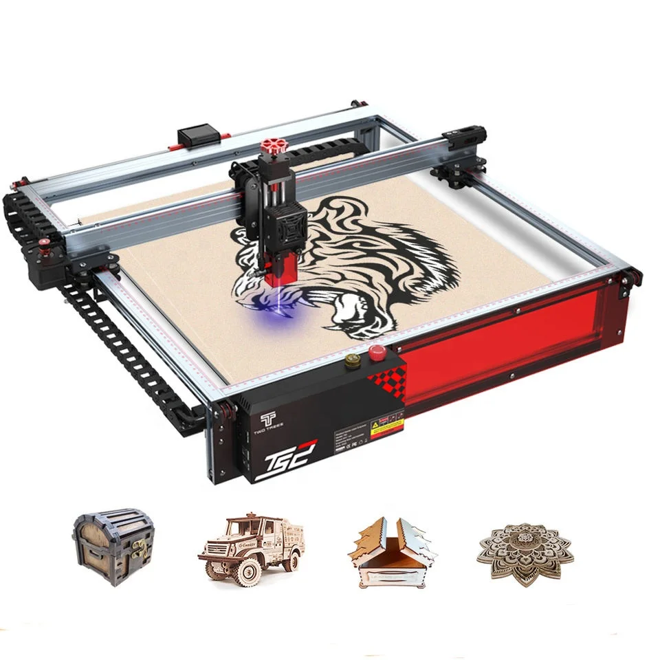 Twotrees Lasergraveermachine behuizing, lasersnijder-beschermbehuizing, 780 x 720 x 460 mm, laserbehuizing, waterdicht, vuurvast, stofdicht, voor lasergraveermachine met rookfilter voor TTS55