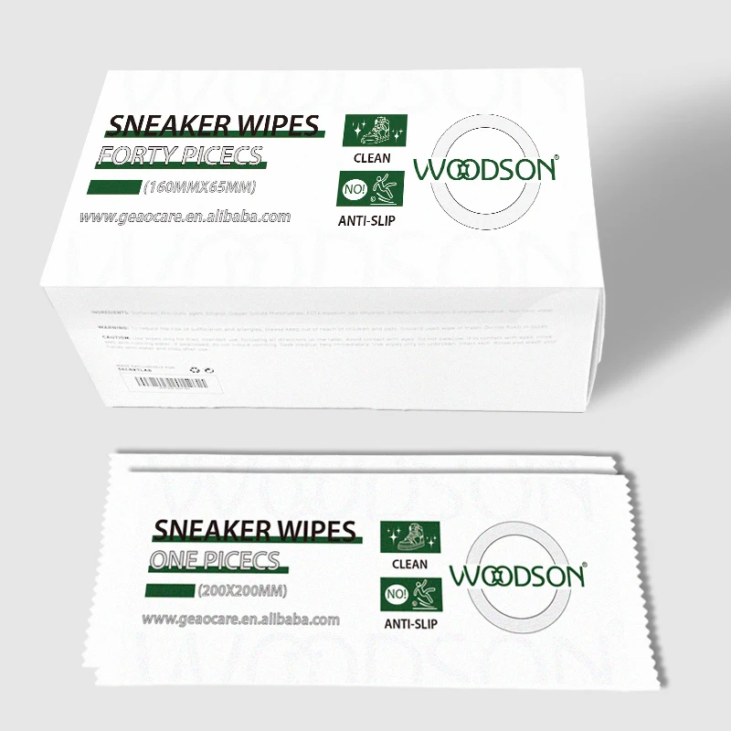Customize Own Logo Generic Men Sneaker Cleaning Wipes Wet Grip Wipes