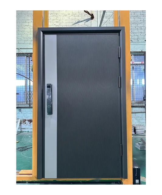 Wholesale Modern Swing Style Stainless Steel Security Door Villas Waterproof Wooden Door Engineering Design Exterior Application