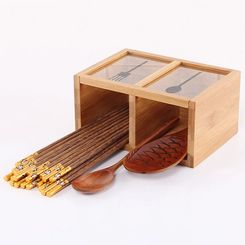 Double Side Chopsticks for and Spoon Holder Fashion Chopsticks Tube for Kitchen