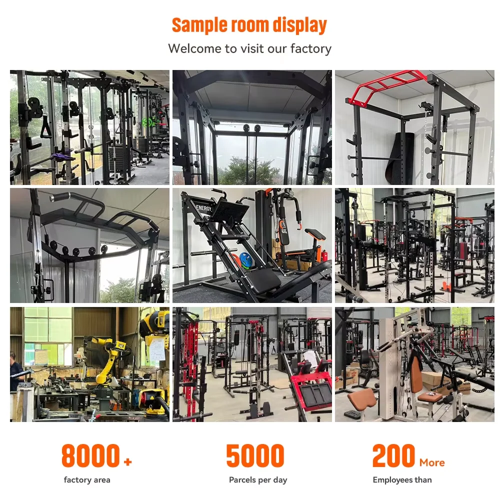PINJIAN Commercial Comprehensive Fitness Equipment Multifunctional Trainer Bodybuilding Gym Equipment Smith Machine Squat Rack