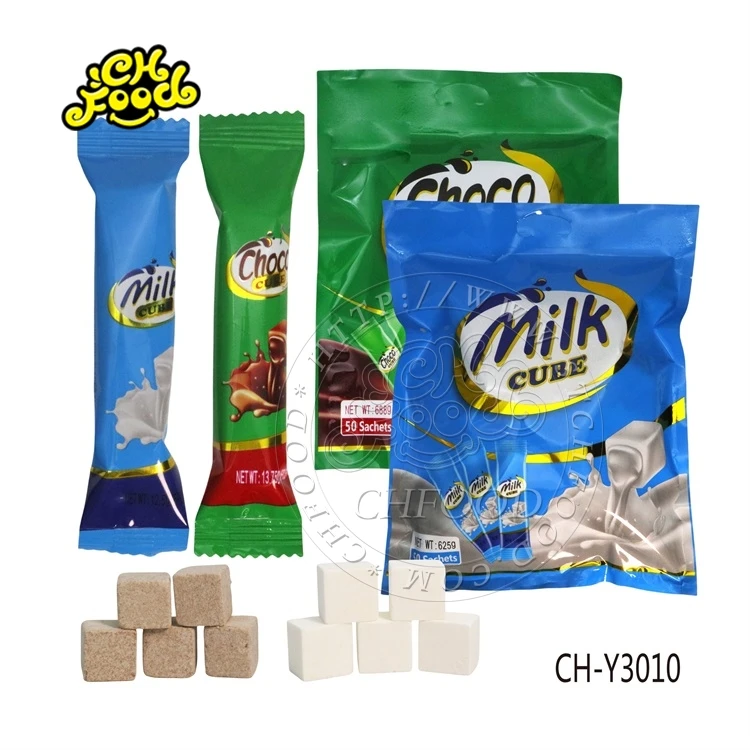 OEM Milk Chocolate Cube Tablet Pressed Chewy Candy