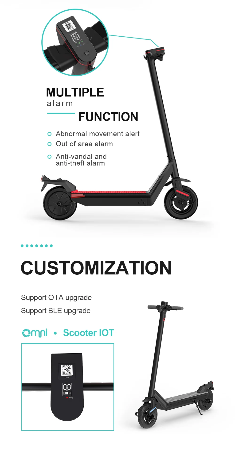 Smart City Rental Ride Shared Solution Iot Device Escooter Lock With