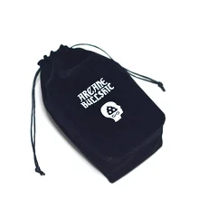 Custom logo satin lined drawstring gift bag large black velvet pouch with satin lining