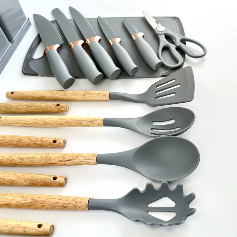 Cooking Utensils Set 19 Kitchen Set Utensils Set With 11 Pieces Spatula ...