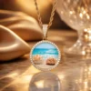 Golden small size pendant+24inch*3mm twisted chain