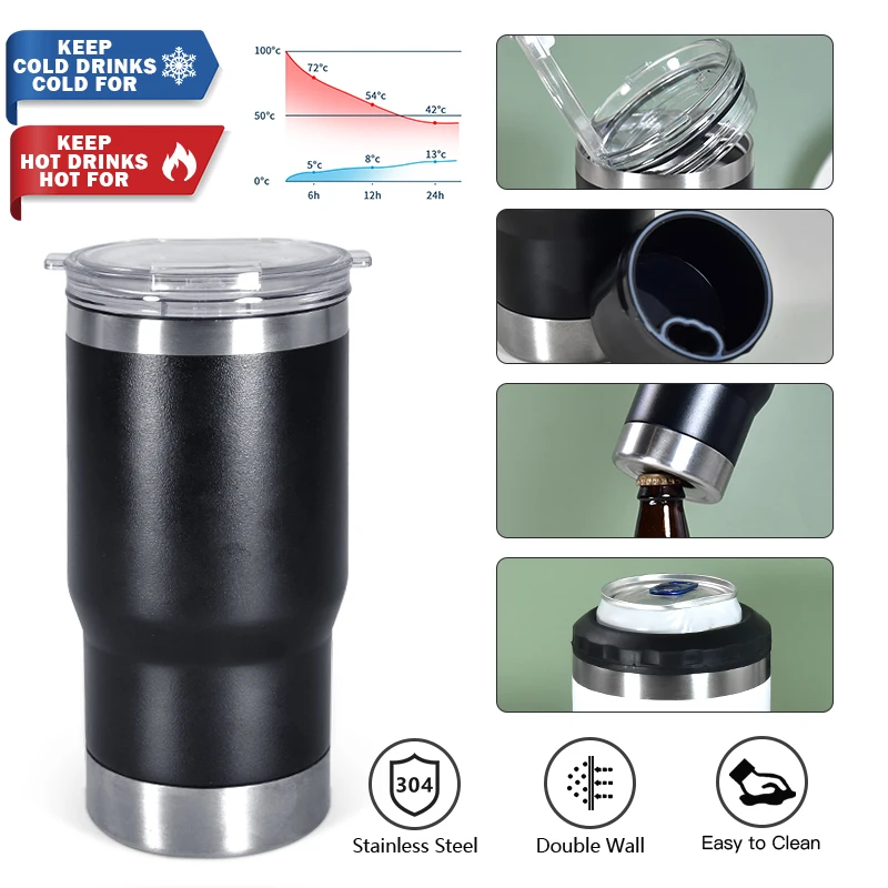 Wholesale 14oz Beer Cooler Stainless Steel Beer Bottle Can Holder