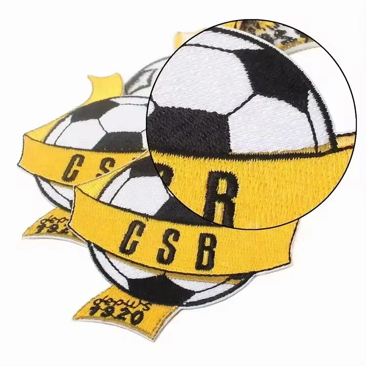 Embroidered Badges Wholesale Custom Recycled Thread Fabric Parches for Clothing