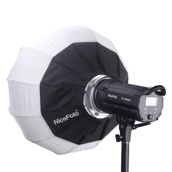 HC-1000SA NiceFoto 100W Bi-color 3200-6500K   LED Video Light Bowens Mount AC&DC Power Supply detail image