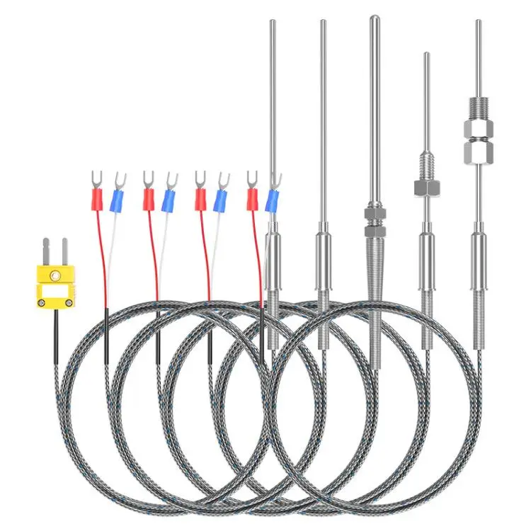 Movable Thread Thermocouple Type k Rod 18mm Temperature Calibrators Pt100 RTD Sensor