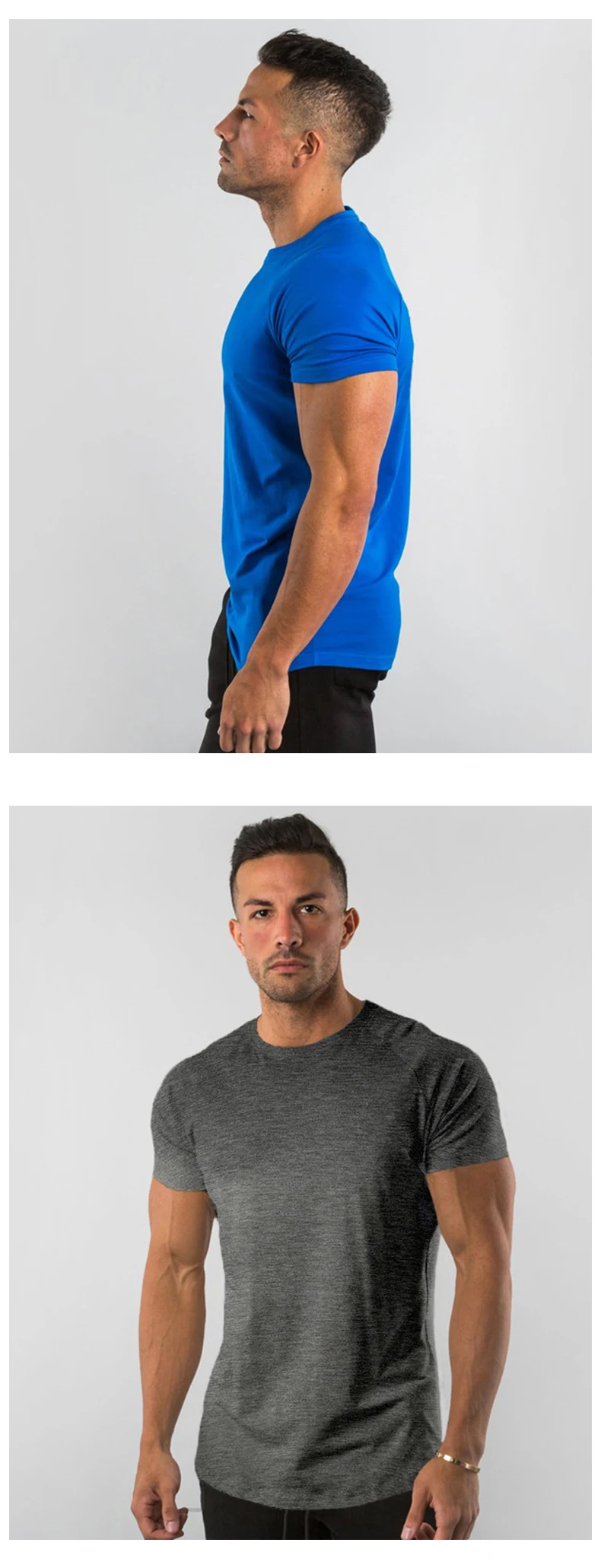 Training Exercise Short Sleeve T-shirt Men Lightweight Quick Dry Man T-shirt Sport Breathable Running T-shirts682_voghion.com