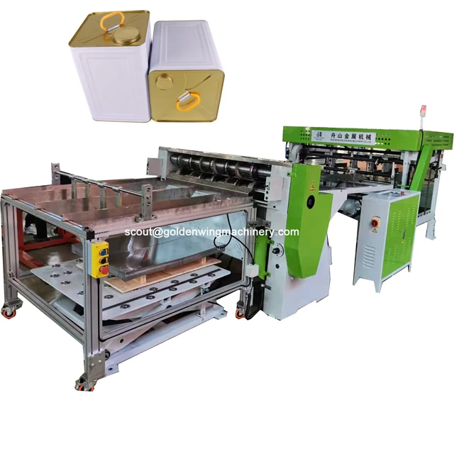 Automatic Metal Tinplate Cutting Machine for Food Tin Can Box Packaging Line