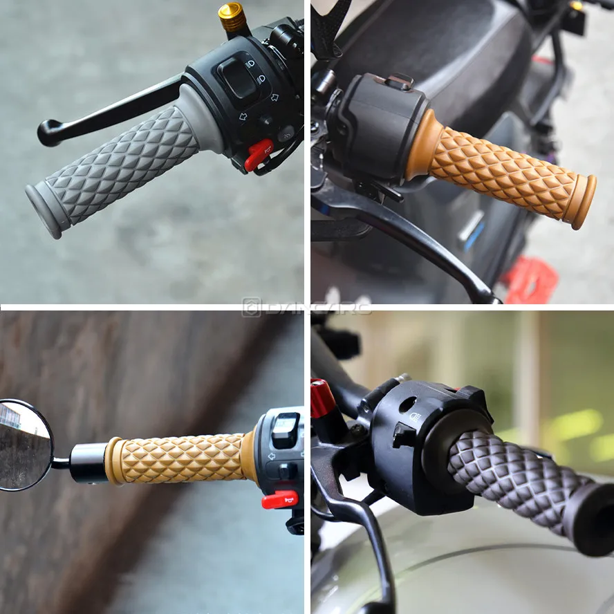 Dancaro Motorcycle Retro Hand Grips Retrofit Universal Handlebar Glue