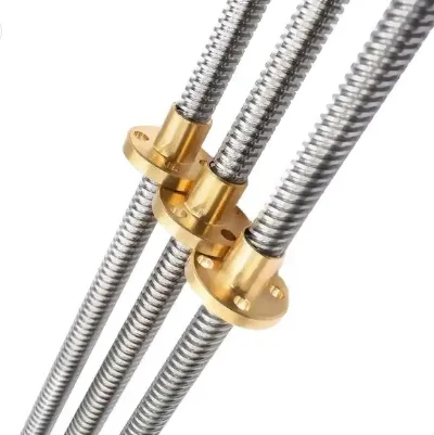 Brass Nut High Precision T8 T10 T12 T14 T16 T20 Stainless Steel Trapezoidal Lead Screw for 3D Printer