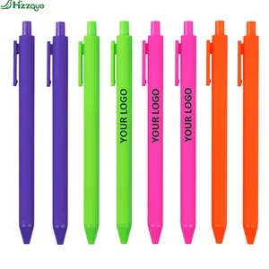 Retractable Gel Ink Pens Macarons Color Black Ink 0.5mm Extra Fine Point Plastic Pen Customize Emotional Printings
