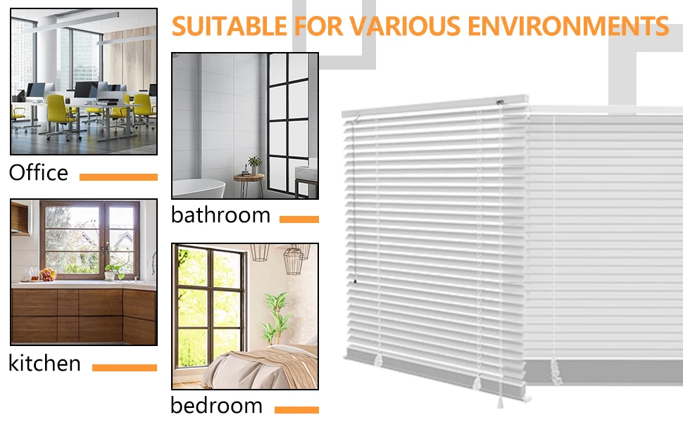 Custom Mini Blinds Aluminum Slat Blinds Blackout Horizontal