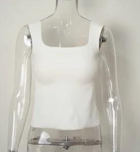 New MemorieSea Tops Solid Color Casual Versatile Interior Strap