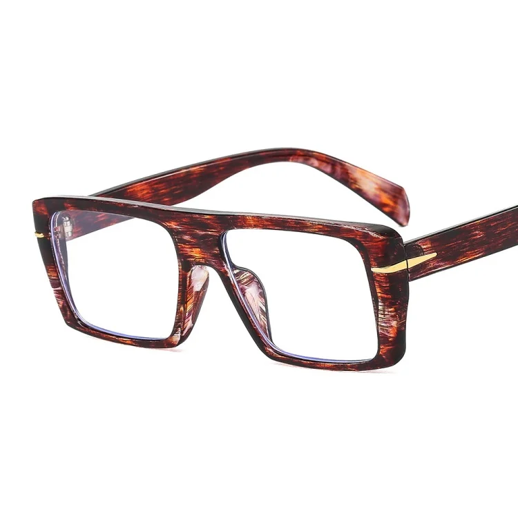 2026 Trend Luxury Decorative High-End Transparent Optical Frame Thick Rectangular Glasses Unisex For Office Use_voghion.com